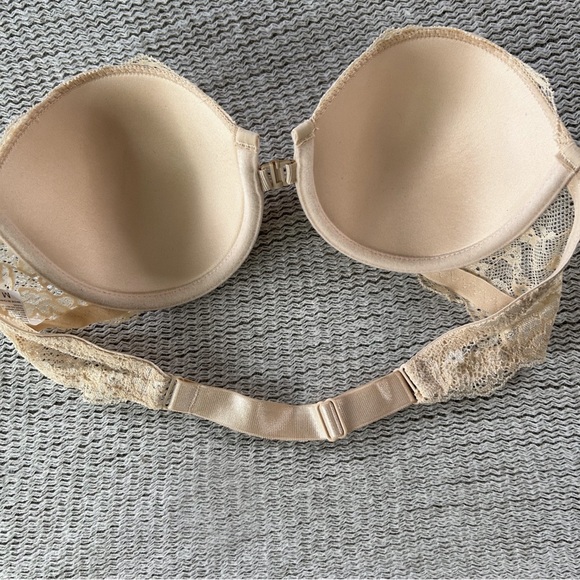 Nude French Strapless Lace Push-Up Bra - Picture 7 of 8